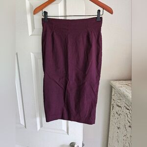 3B Pencil Skirt 3 Burgundy Excellent Condition